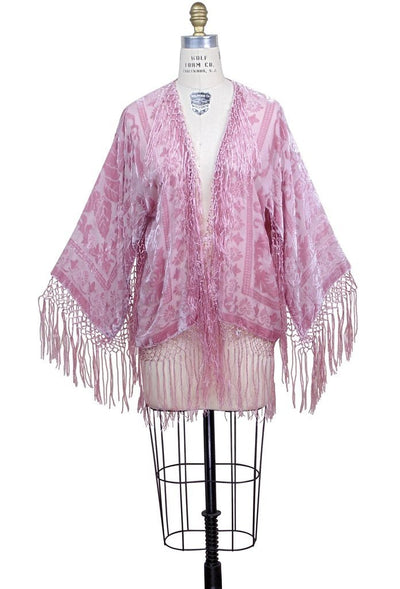 Art Deco Scarf Jacket in Rose/Pink by The Deco Haus