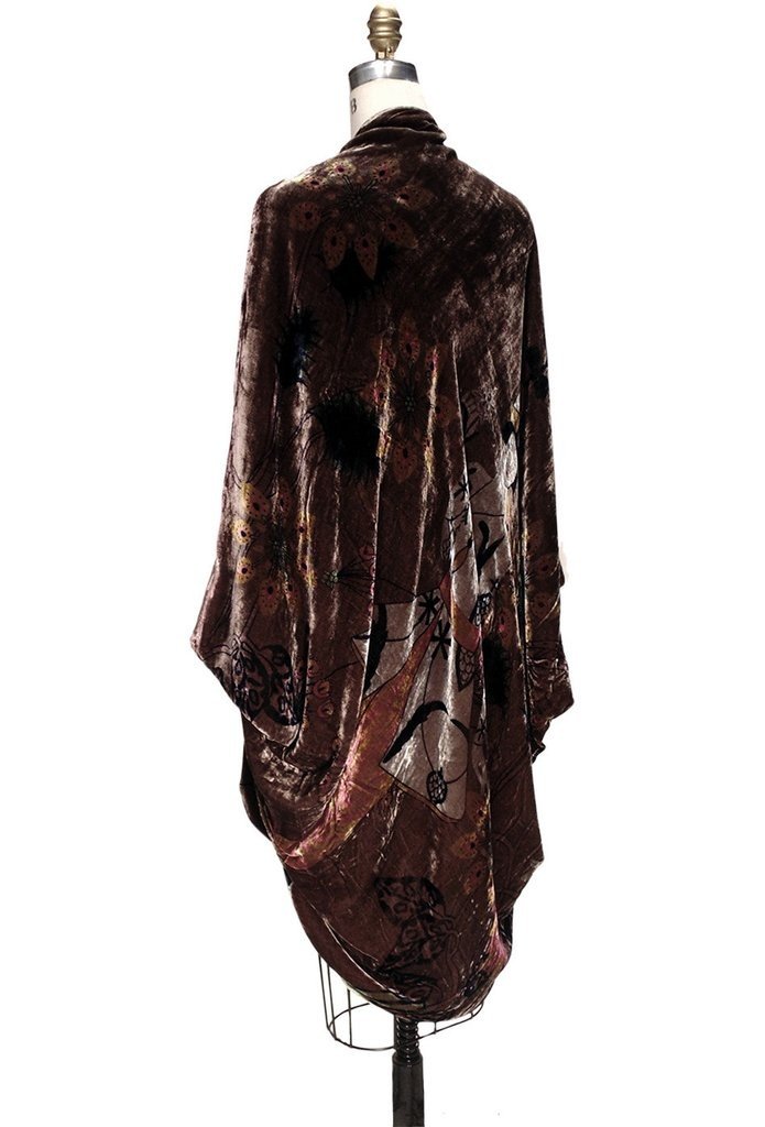 Art Deco Cocoon Poiret Batwing Jacket in Mahogany by The Deco Haus