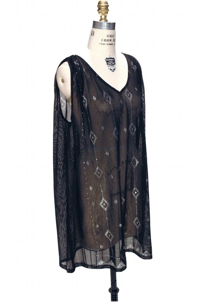 Gatsby Inspired Tunic Dress in Silver-Black - SOLD OUT