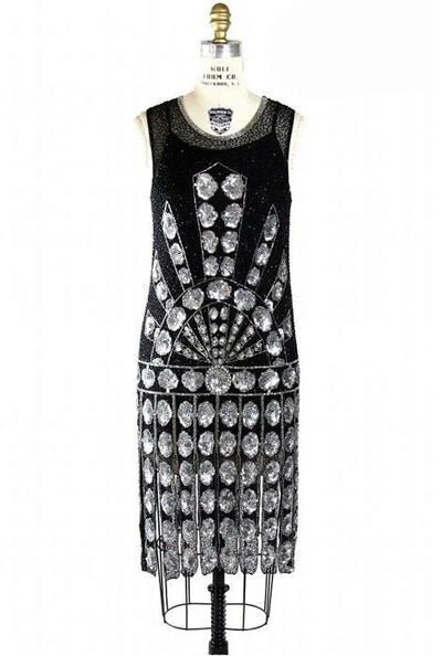 1920s Vintage Style Jazz Dress in Black by The Deco Haus