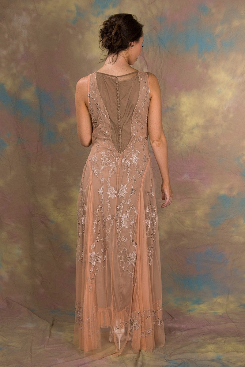 Enchanting Ivy Dress in Peach-Beige by Nataya - SOLD OUT