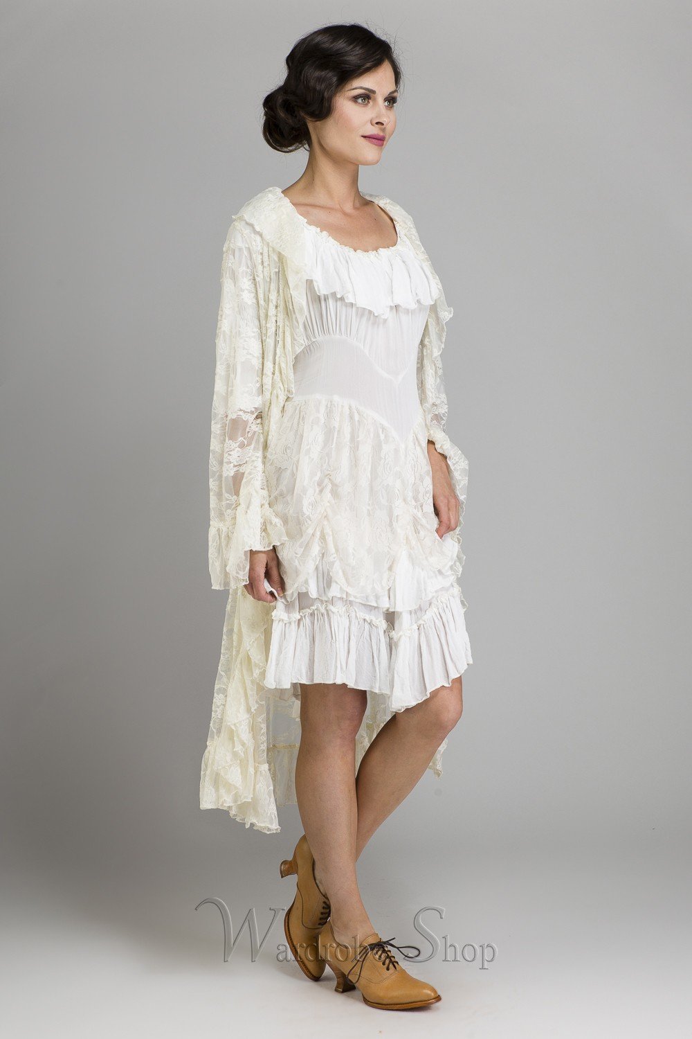 Cowgirl Ruffled Western Wedding Medium Dress by Marrika Nakk