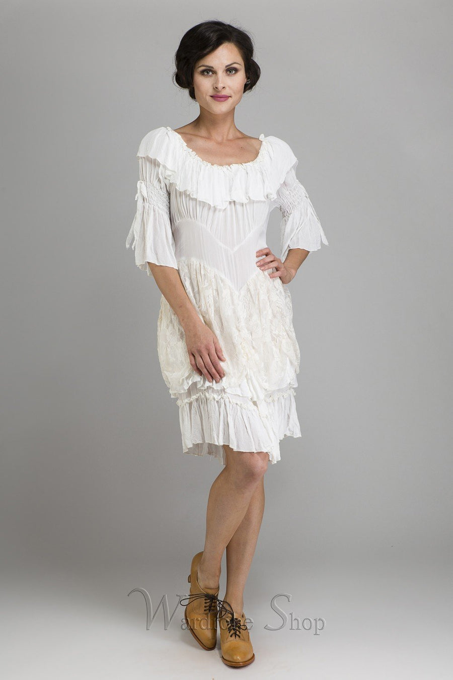 Cowgirl Ruffled Western Wedding Medium Dress by Marrika Nakk