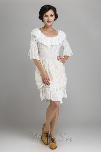 Cowgirl Ruffled Western Wedding Medium Dress by Marrika Nakk