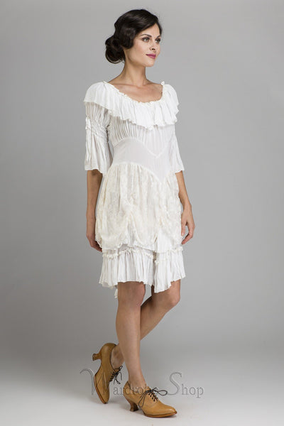 Cowgirl Ruffled Western Wedding Medium Dress by Marrika Nakk
