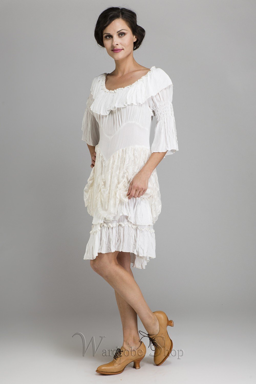 Cowgirl Ruffled Western Wedding Medium Dress by Marrika Nakk
