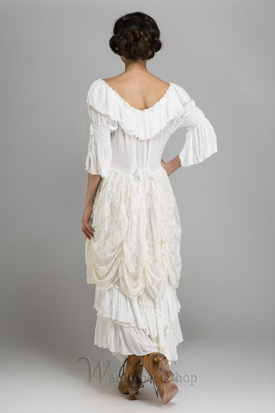 Cowgirl Ruffled Western Wedding Dress by Marrika Nakk