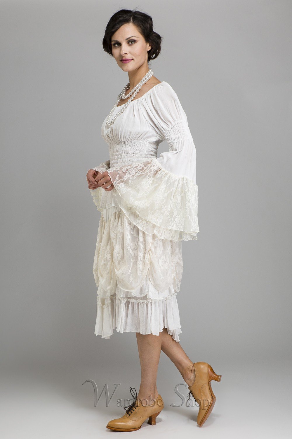 Cowgirl Short White Skirt by Marrika Nakk