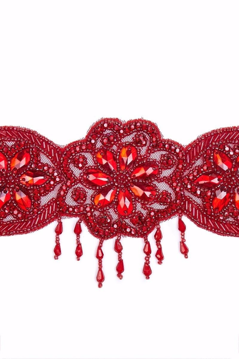 Gatsby Style Headband in Red