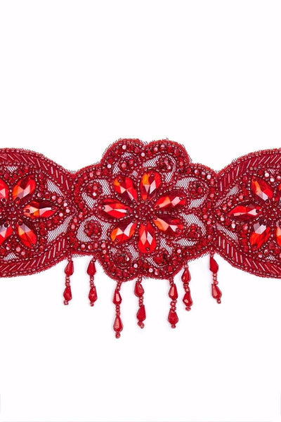 Gatsby Style Headband in Red