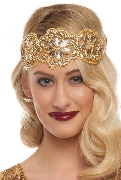 Gatsby Style Headband in Gold