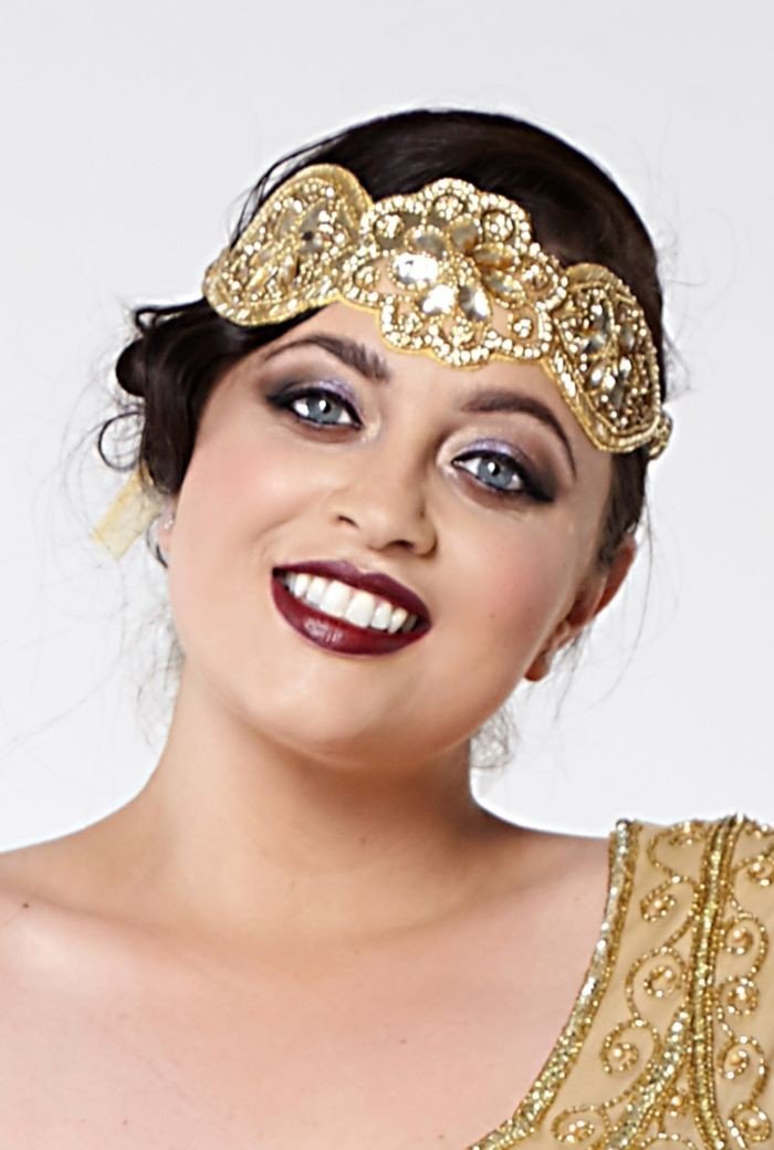 Gatsby Style Headband in Gold