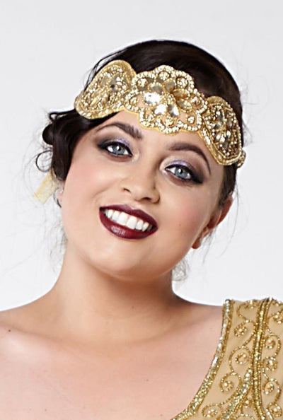 Gatsby Style Headband in Gold