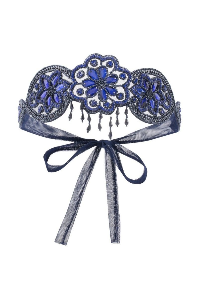 Gatsby Style Headband in Royal Blue