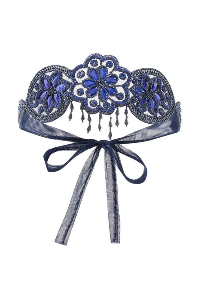 Gatsby Style Headband in Royal Blue