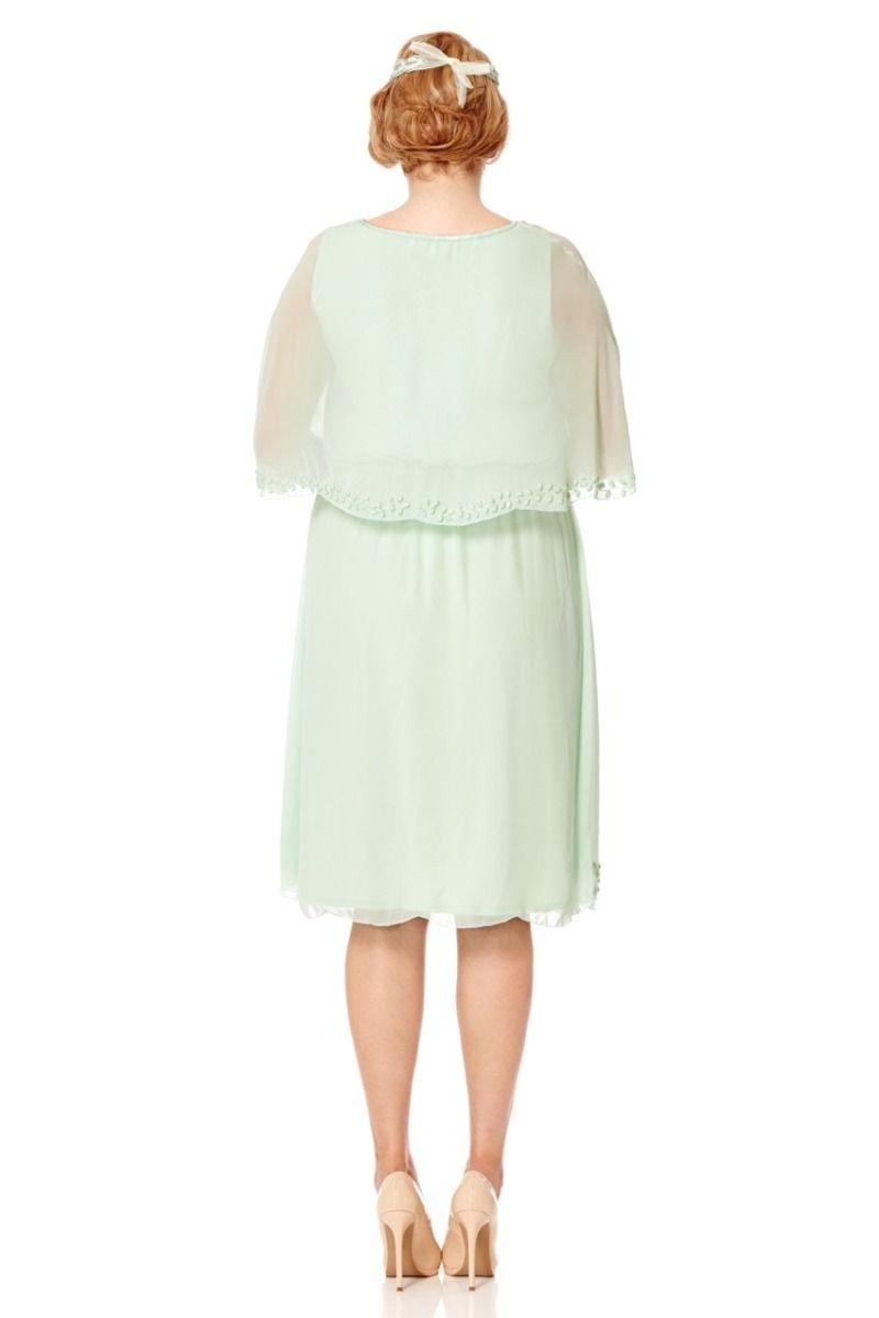 Flapper Style Cape Dress in Mint
