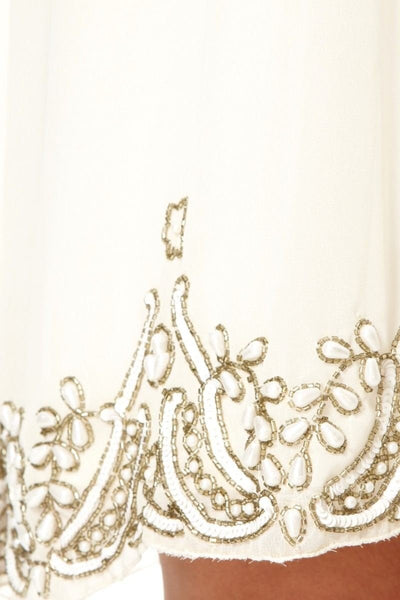 Flapper Style Cape Dress in Off White