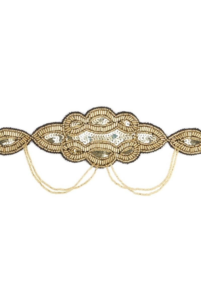 Flapper Style Headband in Black Gold - SOLD OUT