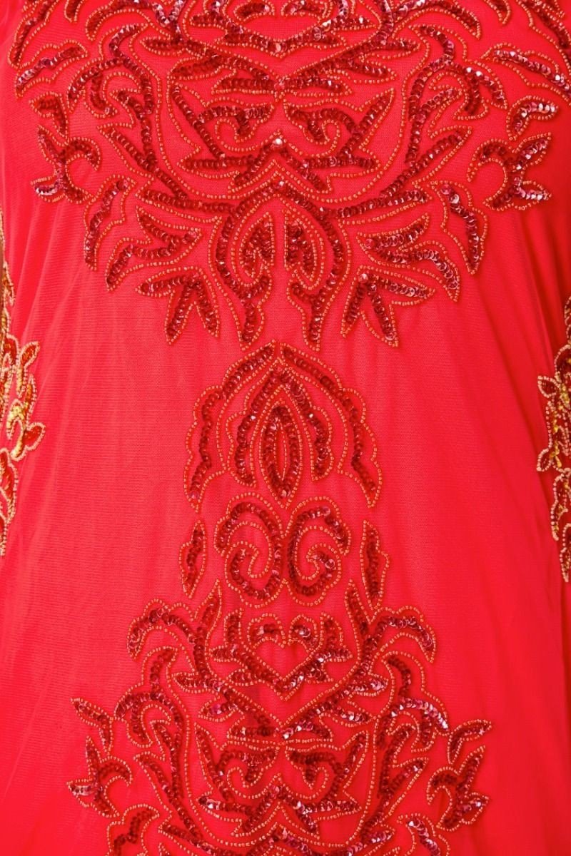 Great Gatsby Style Party Dress in Bright Red