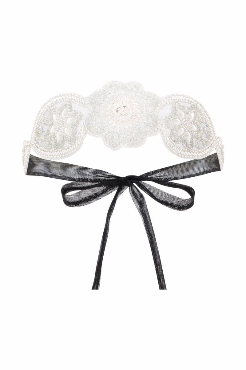 Roaring 20s Style Headband in Silver Black - SOLD OUT