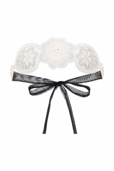 Roaring 20s Style Headband in Silver Black