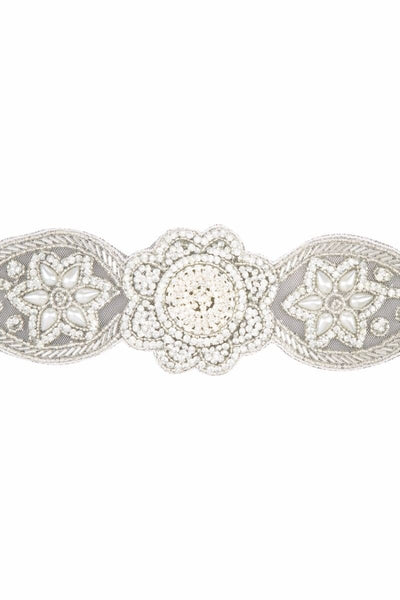 Roaring 20s Style Headband in Silver Black