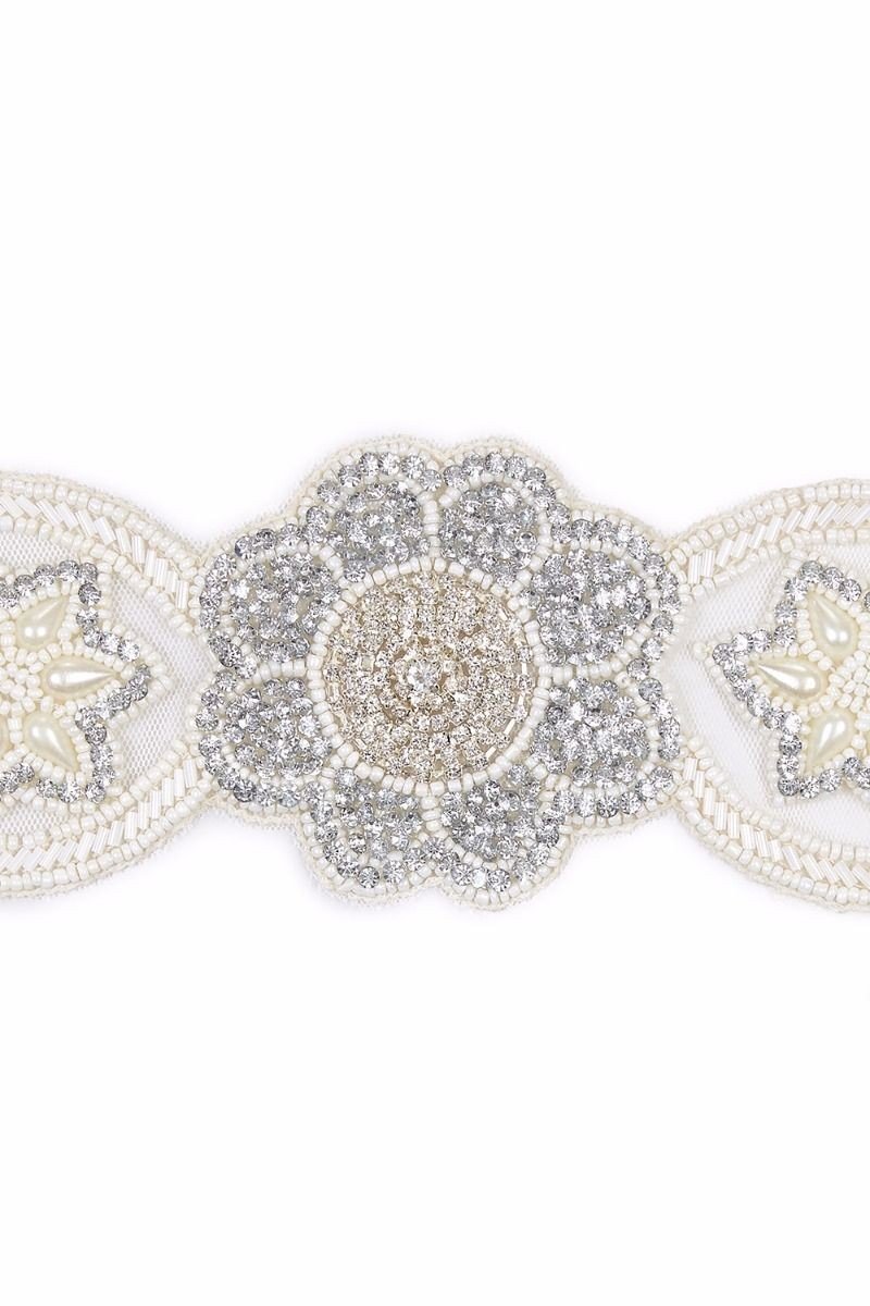 Roaring 20s Style Headband in Off White