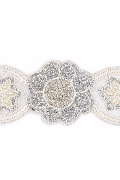 Roaring 20s Style Headband in Off White
