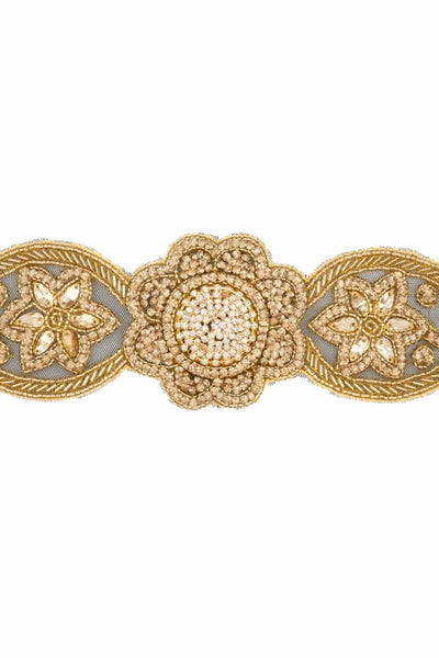 Roaring 20s Style Headband in Black Gold