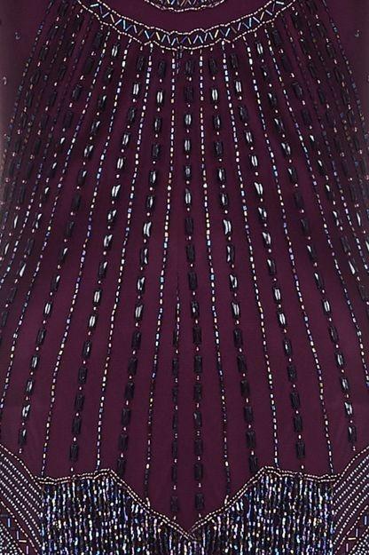 1920s Cocktail Party Dress in Purple Plum