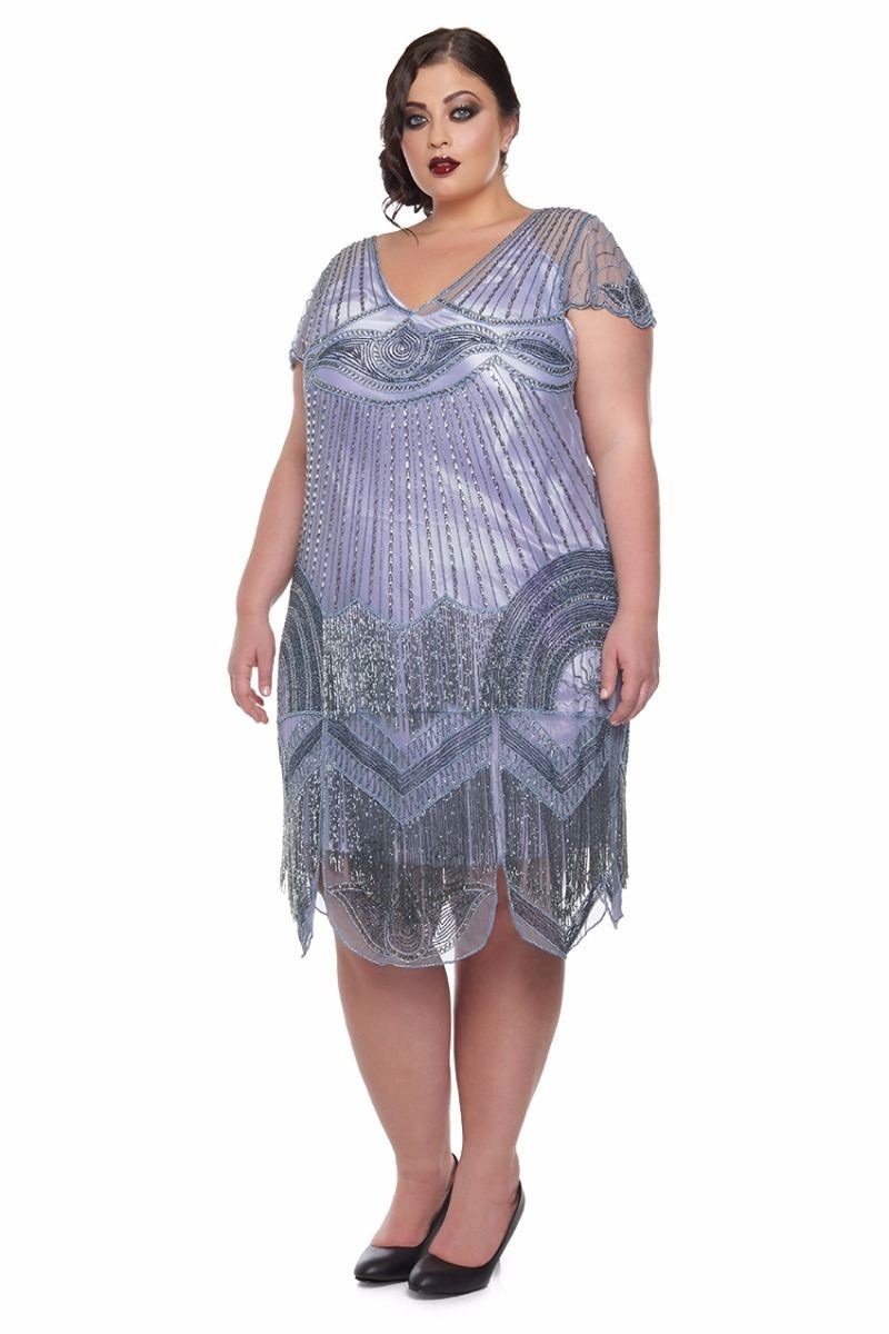 1920s Cocktail Party Dress in Lilac