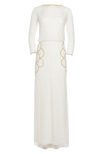 Great Gatsby Wedding Gown in White Gold - SOLD OUT