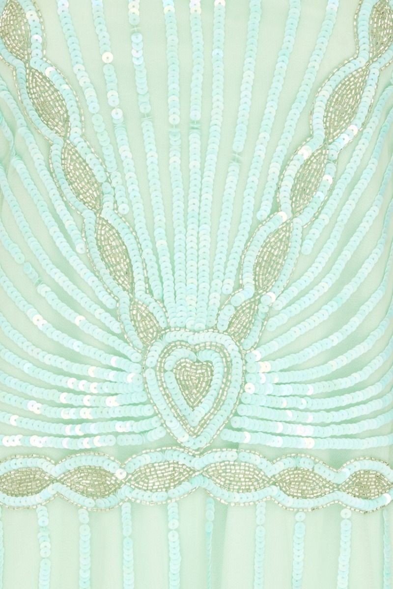 Gatsby Style Cocktail Party Dress in Mint