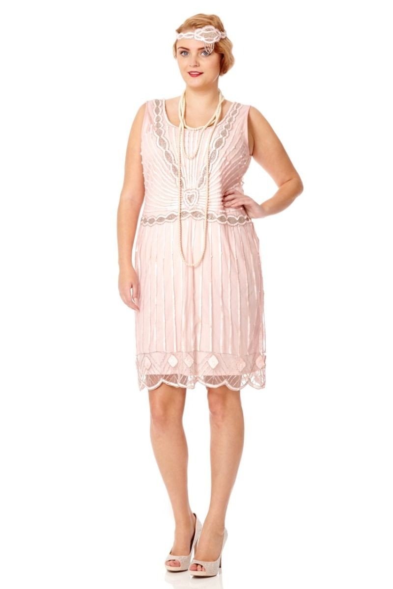 Gatsby Style Cocktail Party Dress in Pink