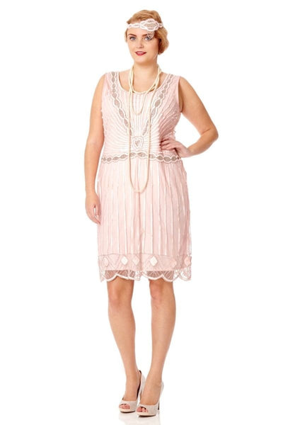Gatsby Style Cocktail Party Dress in Pink