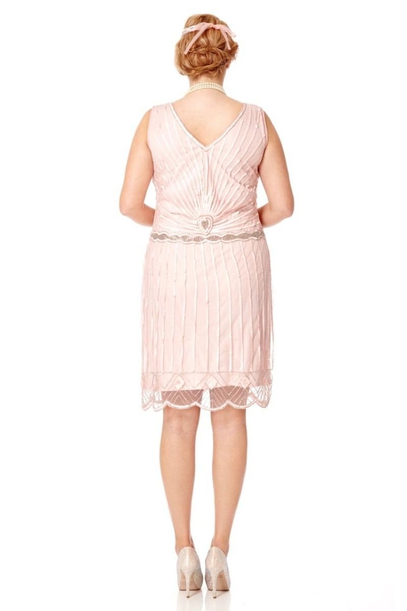 Gatsby Style Cocktail Party Dress in Pink