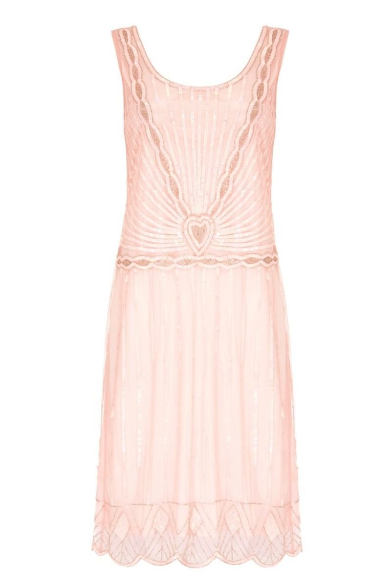 Gatsby Style Cocktail Party Dress in Pink