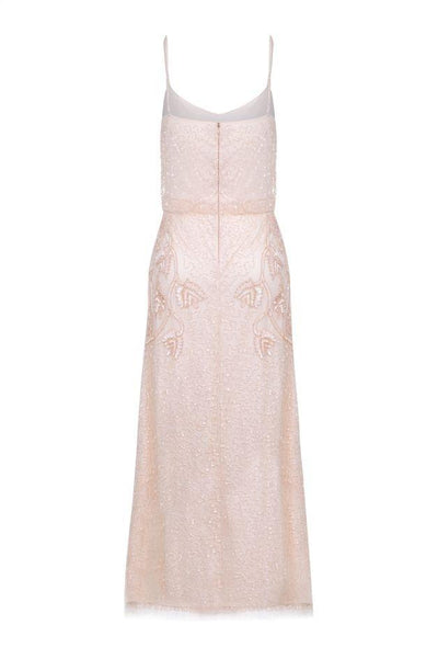 1920s Inspired Wedding Maxi Dress in Blush