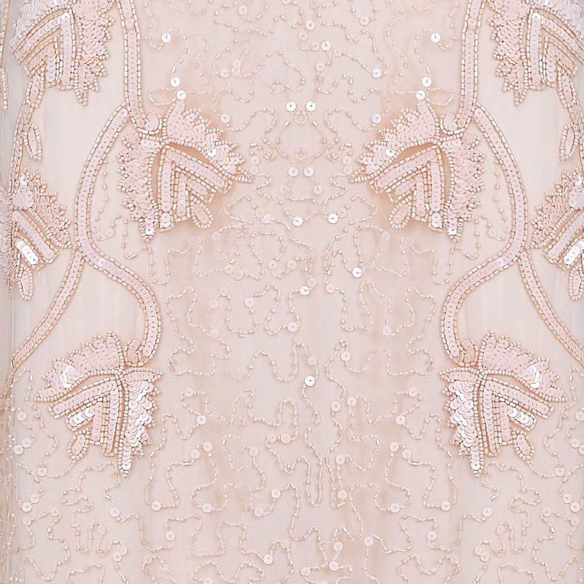 1920s Inspired Wedding Maxi Dress in Blush