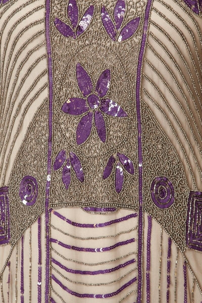 Art Deco 1920s Dress in Taupe