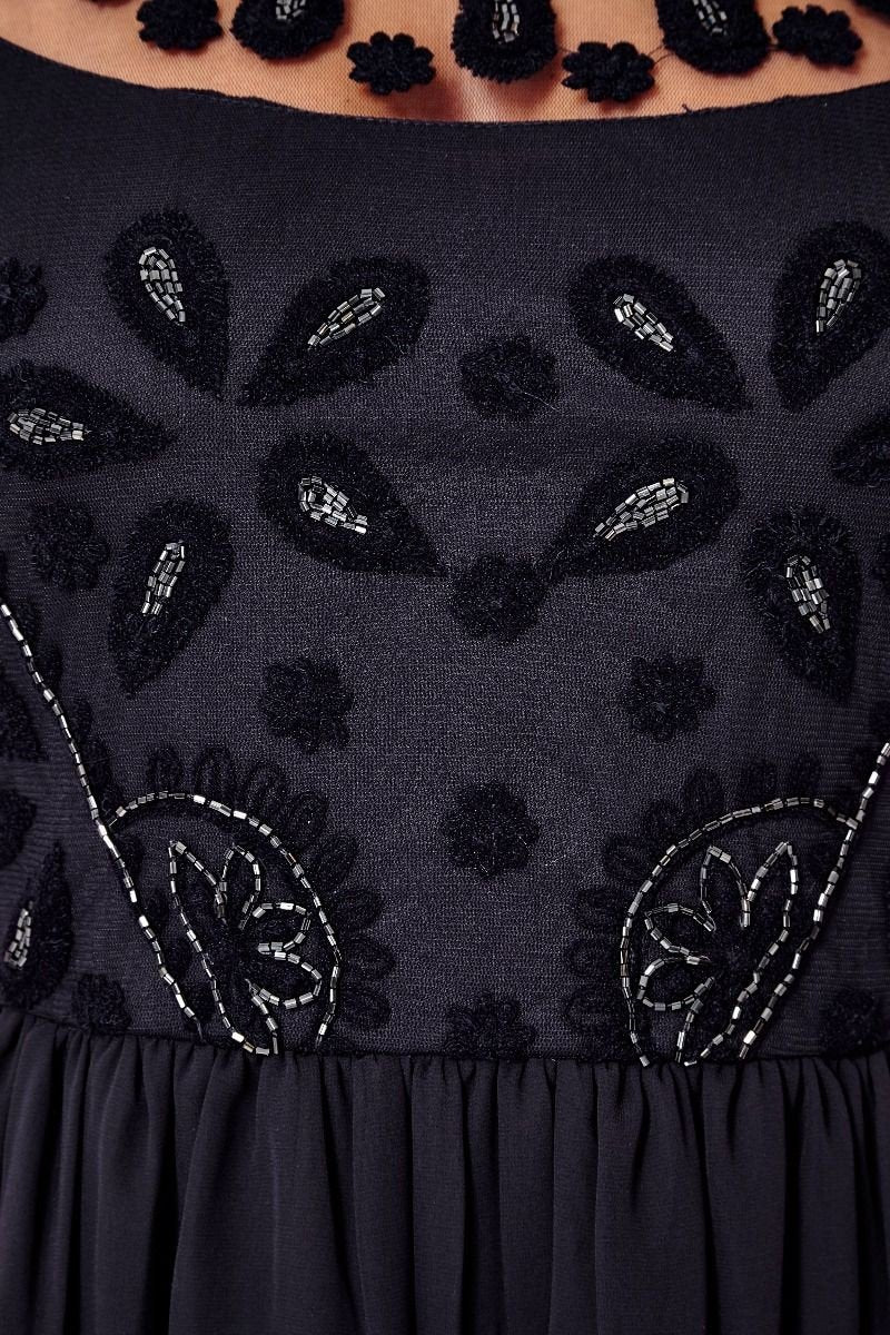1920s Style Swing Flapper Dress in Navy