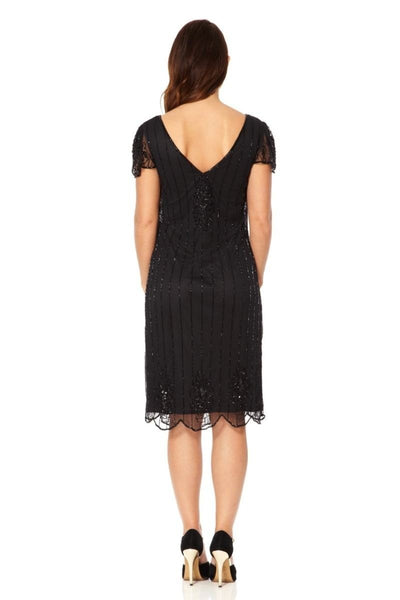 1920 Style Beaded Dress in Black