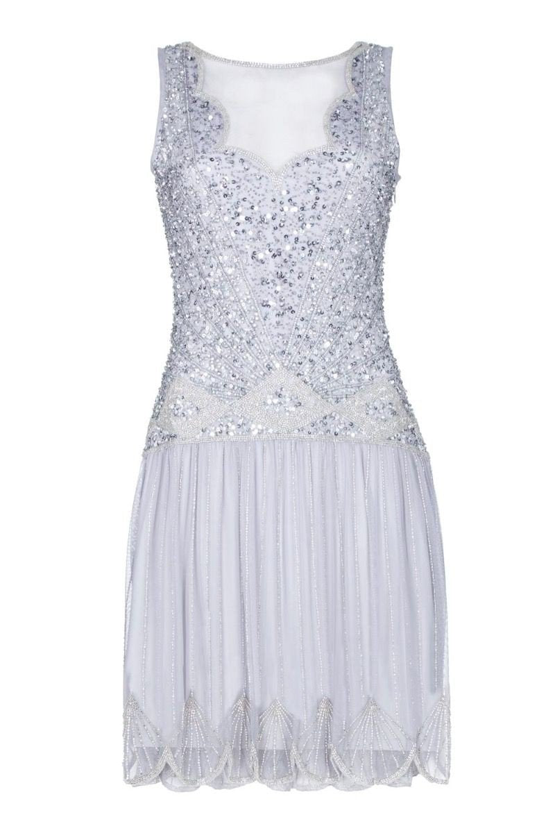 Vintage Inspired Drop Waist Dress in Lilac