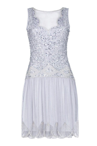 Vintage Inspired Drop Waist Dress in Lilac