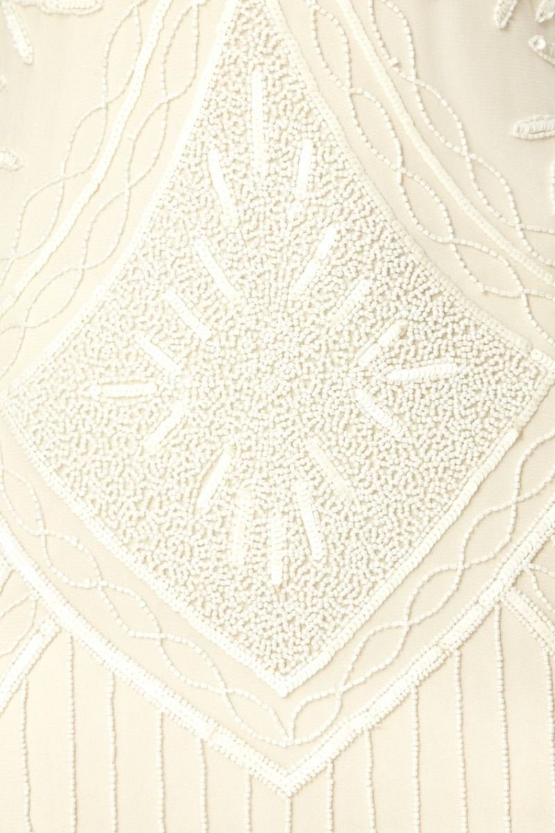 Flapper Inspired Wedding Dress in Off White