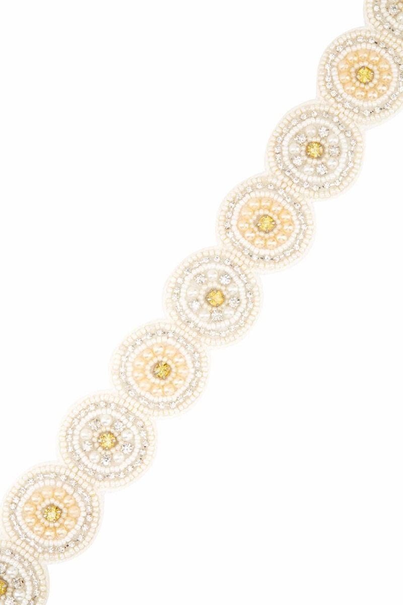 1920s Style Flapper Headband in Cream Gold