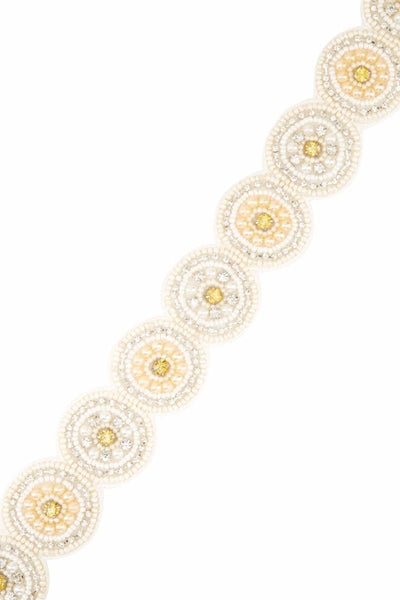 1920s Style Flapper Headband in Cream Gold