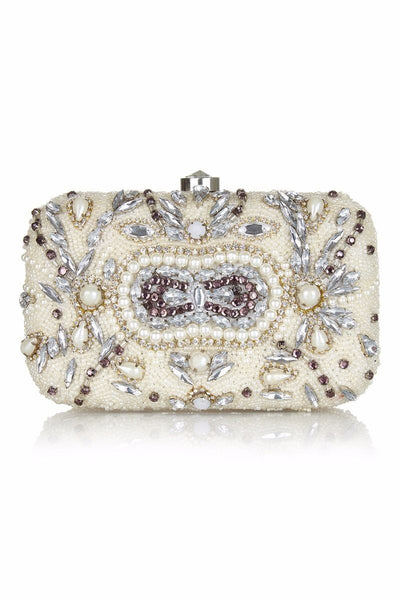 Gatsby Inspired Hand Beaded Bag in Cream - SOLD OUT