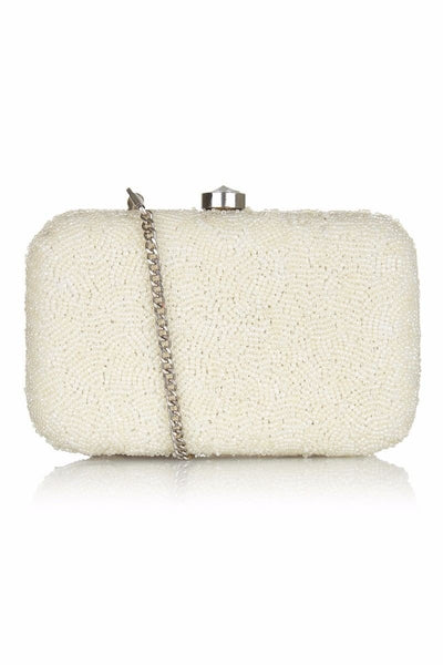 Gatsby Inspired Hand Beaded Bag in Cream