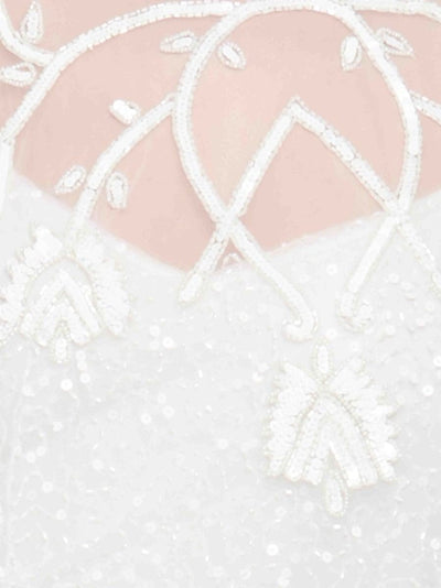 1920s Style Embellished Cape Bolero in Off White